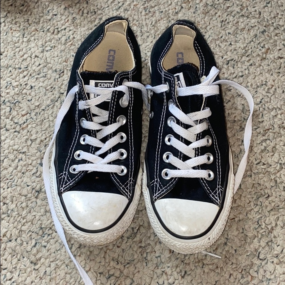 Gently worn black Converse